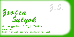 zsofia sulyok business card